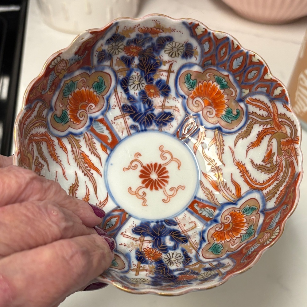 Colorful Floral Ceramic Bowl - Picture 4 of 5